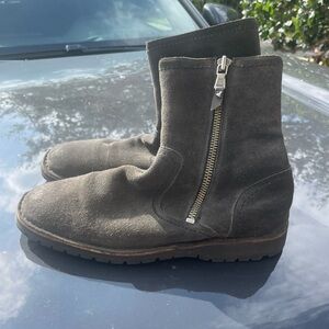 JOHN VARVATOS U.S.A. Suede zip up boots